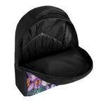 Colorful Watercolor Cattleya Print Casual Backpack