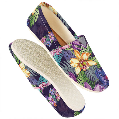 Colorful Watercolor Cattleya Print Casual Shoes
