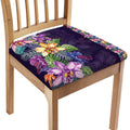 Colorful Watercolor Cattleya Print Chair Cushion Cover