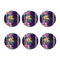 Colorful Watercolor Cattleya Print Coaster Set