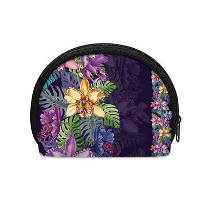 Colorful Watercolor Cattleya Print Coin Purse