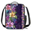 Colorful Watercolor Cattleya Print Crossbody Lunch Bag