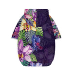 Colorful Watercolor Cattleya Print Dog Zip Up Hoodie