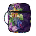 Colorful Watercolor Cattleya Print Front Pocket Bible Bag