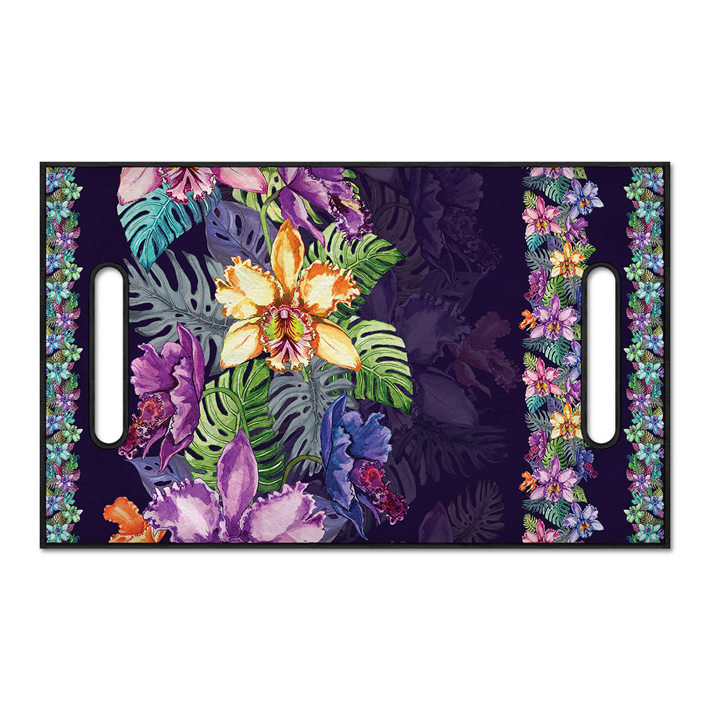 Colorful Watercolor Cattleya Print Golf Cart Seat Cover