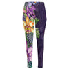 Colorful Watercolor Cattleya Print High-Waisted Pocket Leggings