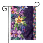 Colorful Watercolor Cattleya Print House Flag