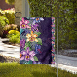 Colorful Watercolor Cattleya Print House Flag
