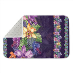 Colorful Watercolor Cattleya Print Indoor Door Mat