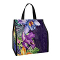 Colorful Watercolor Cattleya Print Insulated Lunch Tote