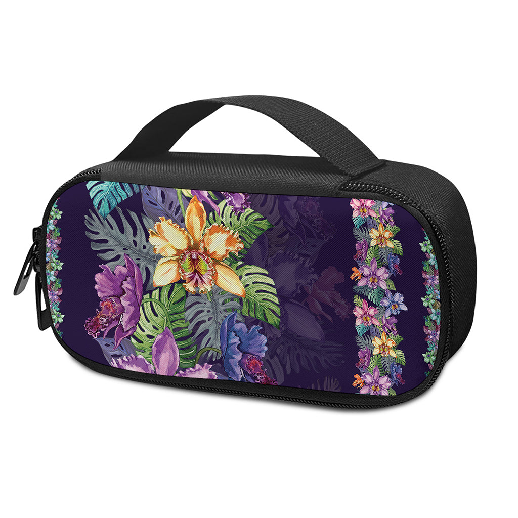 Colorful Watercolor Cattleya Print Insulin Cooler Travel Case