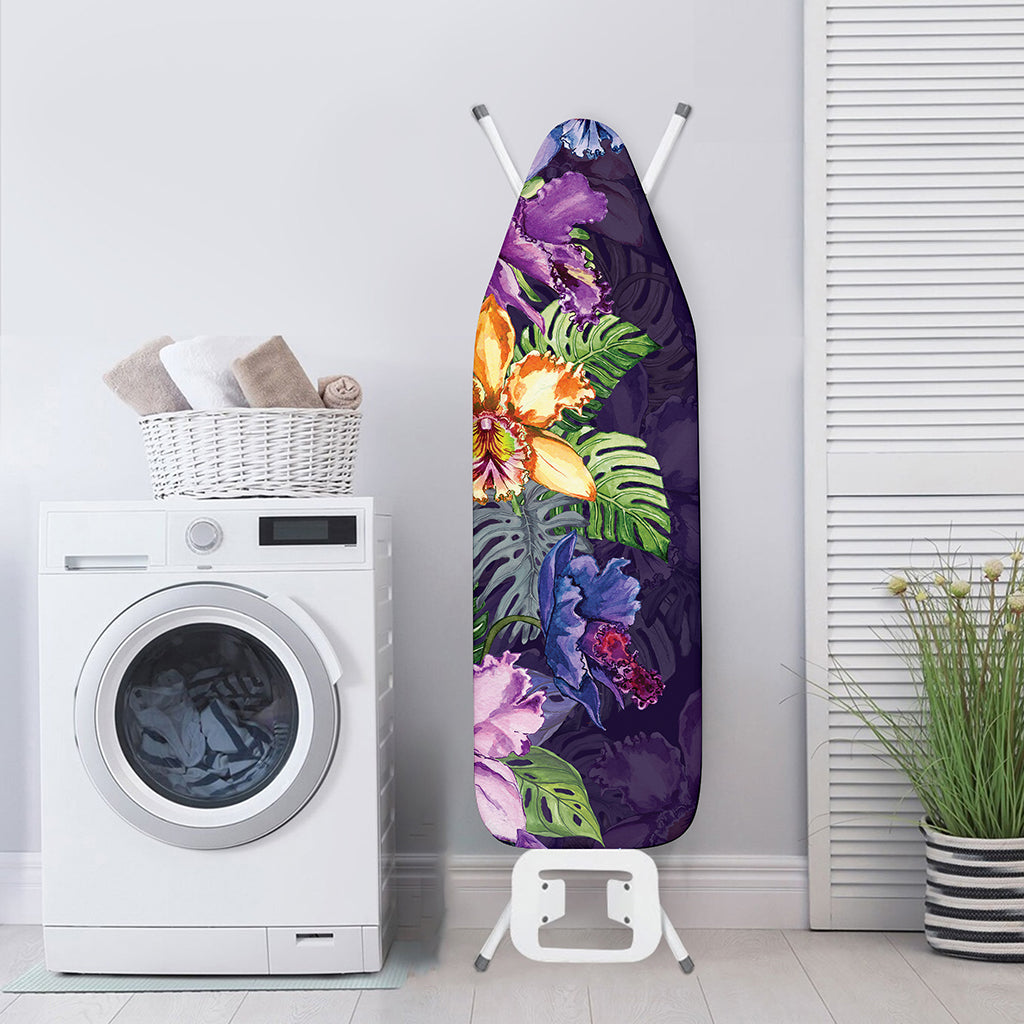 Colorful Watercolor Cattleya Print Ironing Board Cover