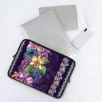 Colorful Watercolor Cattleya Print Laptop Sleeve