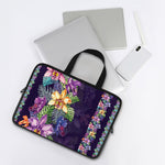 Colorful Watercolor Cattleya Print Laptop Sleeve With Handle