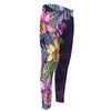 Colorful Watercolor Cattleya Print Men's Compression Pants