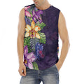 Colorful Watercolor Cattleya Print Men's Fitness Tank Top