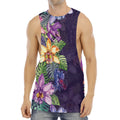 Colorful Watercolor Cattleya Print Men's Muscle Tank Top