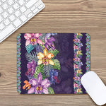 Colorful Watercolor Cattleya Print Mouse Pad