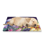 Colorful Watercolor Cattleya Print Pet Cooling Mat Cover
