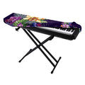 Colorful Watercolor Cattleya Print Piano Keyboard Cover