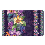 Colorful Watercolor Cattleya Print Polyester Doormat
