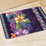 Colorful Watercolor Cattleya Print Polyester Doormat
