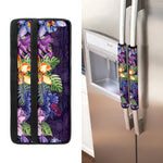Colorful Watercolor Cattleya Print Refrigerator Handle Covers