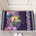 Colorful Watercolor Cattleya Print Rubber Doormat