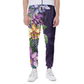 Colorful Watercolor Cattleya Print Joggers