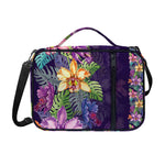 Colorful Watercolor Cattleya Print Shoulder Strap Bible Bag