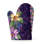 Colorful Watercolor Cattleya Print Single Oven Mitt