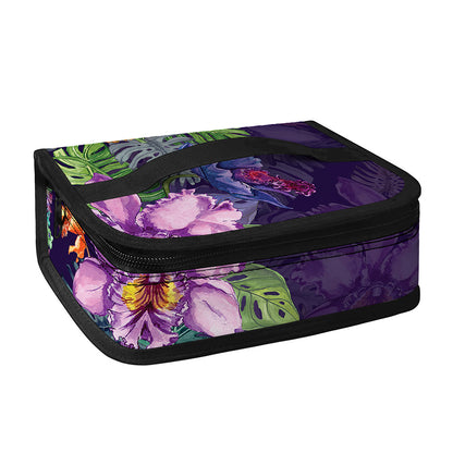 Colorful Watercolor Cattleya Print Small Lunch Bag