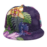 Colorful Watercolor Cattleya Print Snapback Cap