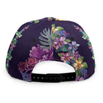Colorful Watercolor Cattleya Print Snapback Cap