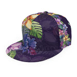 Colorful Watercolor Cattleya Print Snapback Cap