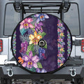 Colorful Watercolor Cattleya Print Tire Cover With Camera Hole