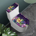 Colorful Watercolor Cattleya Print Toilet Lid And Tank Cover Set
