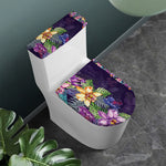 Colorful Watercolor Cattleya Print Toilet Lid And Tank Cover Set