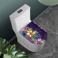 Colorful Watercolor Cattleya Print Toilet Lid Cover