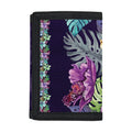 Colorful Watercolor Cattleya Print Trifold Wallet