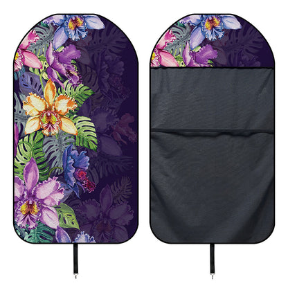 Colorful Watercolor Cattleya Print Waterproof Car Seat Cover