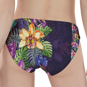 Colorful Watercolor Cattleya Print Women's Panties