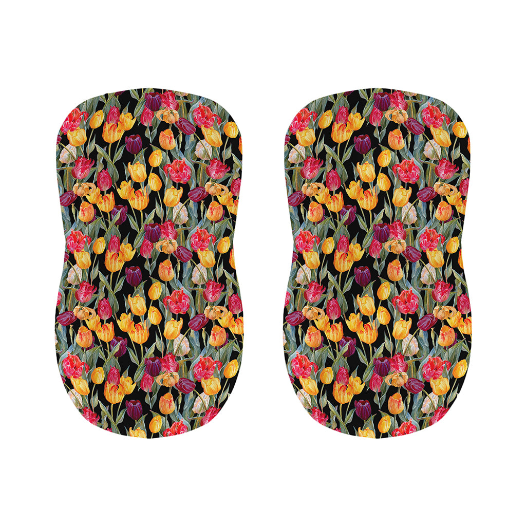Colorful Watercolor Tulip Pattern Print Bar Stool Covers