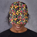 Colorful Watercolor Tulip Pattern Print Baseball Cap