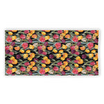 Colorful Watercolor Tulip Pattern Print Beach Towel