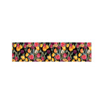 Colorful Watercolor Tulip Pattern Print Bed Runner