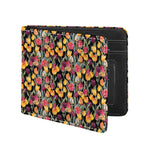 Colorful Watercolor Tulip Pattern Print Bifold Wallet