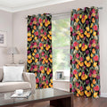 Colorful Watercolor Tulip Pattern Print Dimout Grommet Curtains