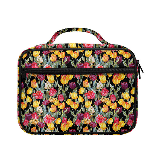 Colorful Watercolor Tulip Pattern Print Briefcase Bible Bag