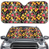 Colorful Watercolor Tulip Pattern Print Car Windshield Sun Shade